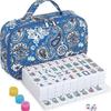 Cashew Mahjong Storage Handbag: Large Capacity Travel & Makeup Bag