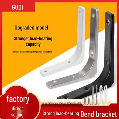 90° Curved Triangular Wall-Mount Shelf Bracket - Stainless Steel
