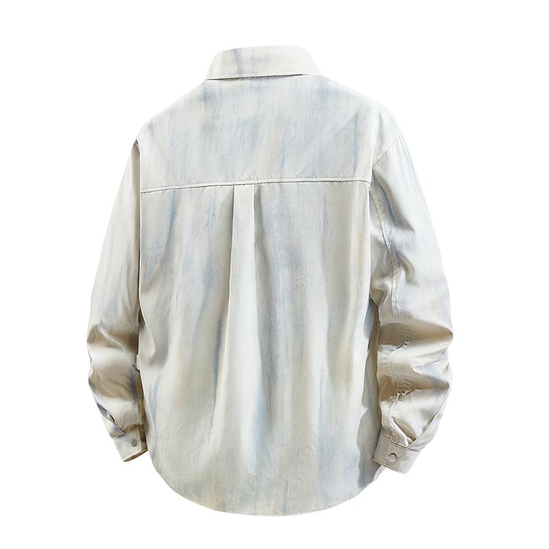 New Jacket Autumn and Winter Trendy Brand Corduroy College Trend Jacket Top Work Pocket Long Sleeve Shirt Men