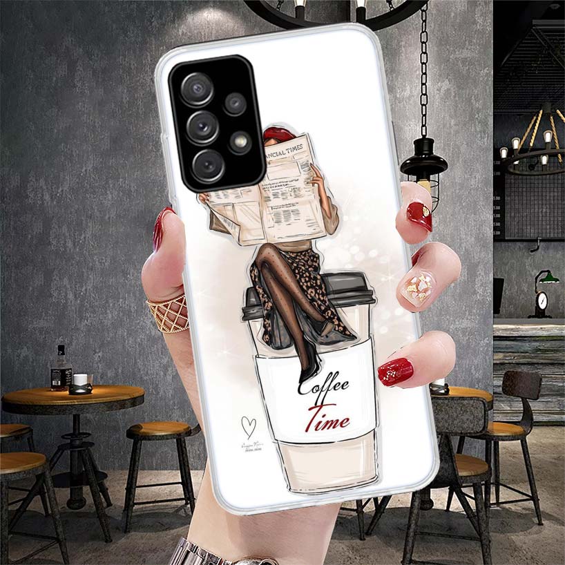 Girl Boss Female Coffee Soft Phone Case For Samsung Galaxy S22 S23 S24 S25 Edge S26 Ultra S20 FE S21 Plus + Fundas Coque Galaxy