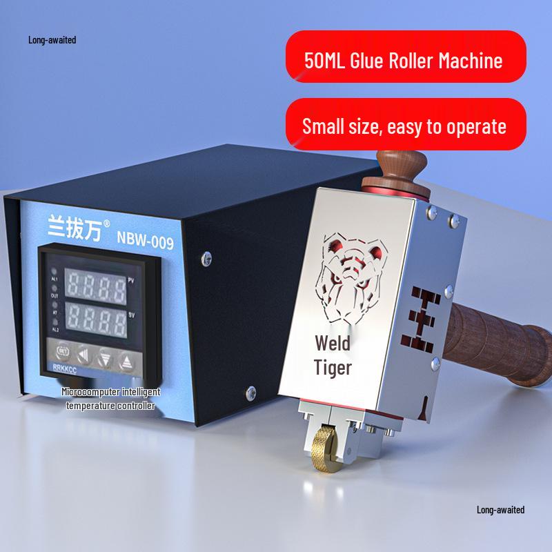 Compact Hand-Push Hot Melt Glue Roller Applicator for Paper Boxes