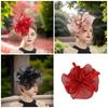 1920s Mesh Flower Hat Hair Pin Church Headband Party Dress Up Fascinator Hat Teaparty Headband Party Supply