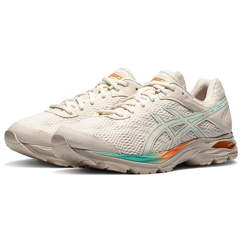 Asics Gel-Flux 4 Comfortable Versatile Fabric Synthetic Leather Low-Top Running Shoes Men sneaker White Green 1011A614-110