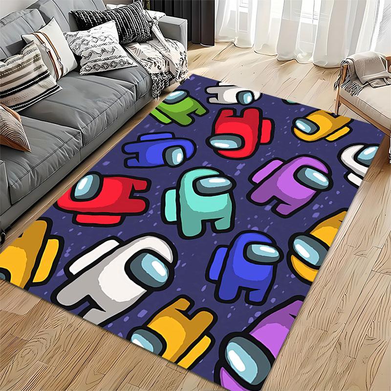Colorful Space Crewmate Pattern suitable as a non-slip mat for the living room or bedroom sofa