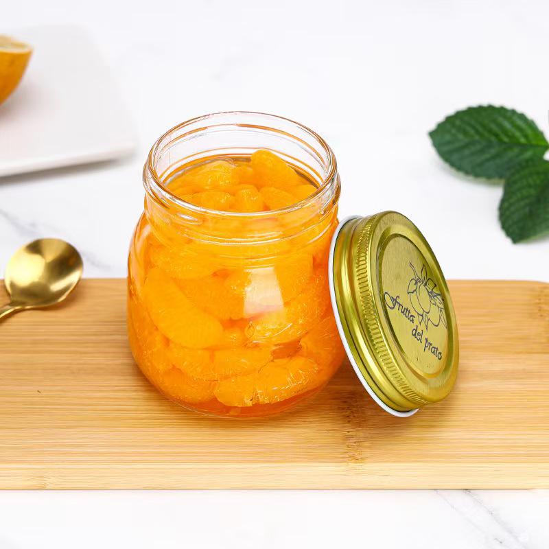 Heat-Resistant Food-Grade Glass Bottle for Honey, Jam, or Lemon Paste, Lead-Free and Airtight Sealed.