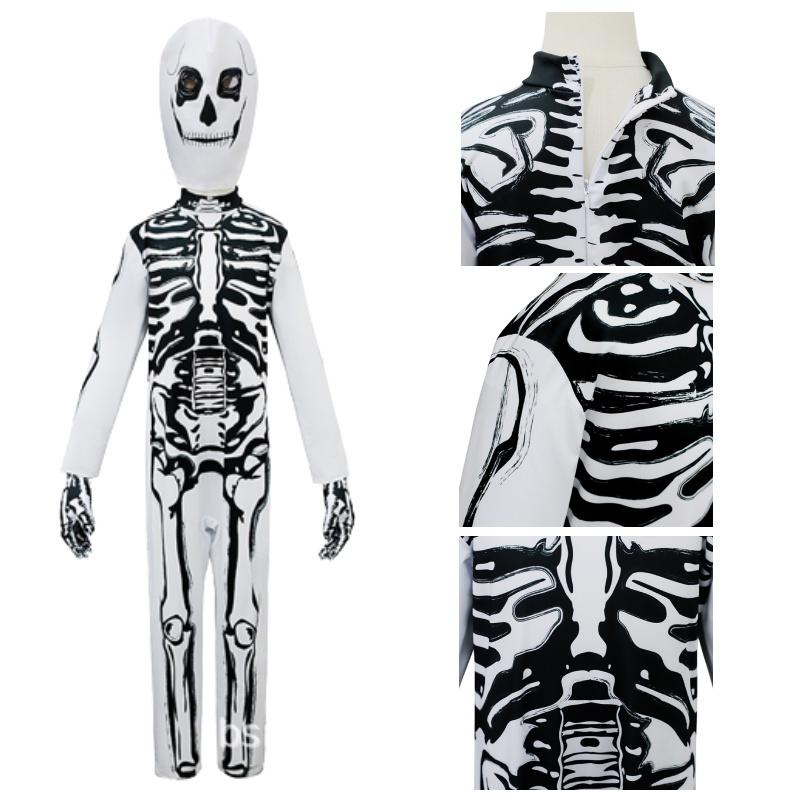 Creepy Halloween Skeleton Cosplay Outfit For Men And Women Dm0178
