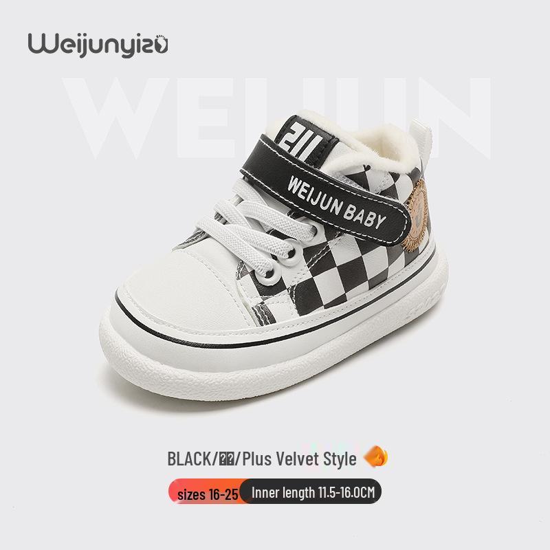 Plus Velvet Soft Sole Baby Shoes for Toddlers: 0-3 Years, Autumn-Winter