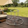 Whole Chicken Roasting Rack with Vertical Center Support and Open Wire Frame for Camping Cookouts, Backyard Barbecues, and Gatherings