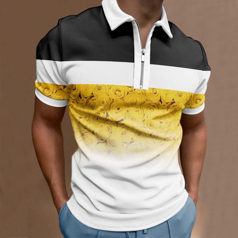 Мужская летняя рубашка-поло с принтом — фото 8