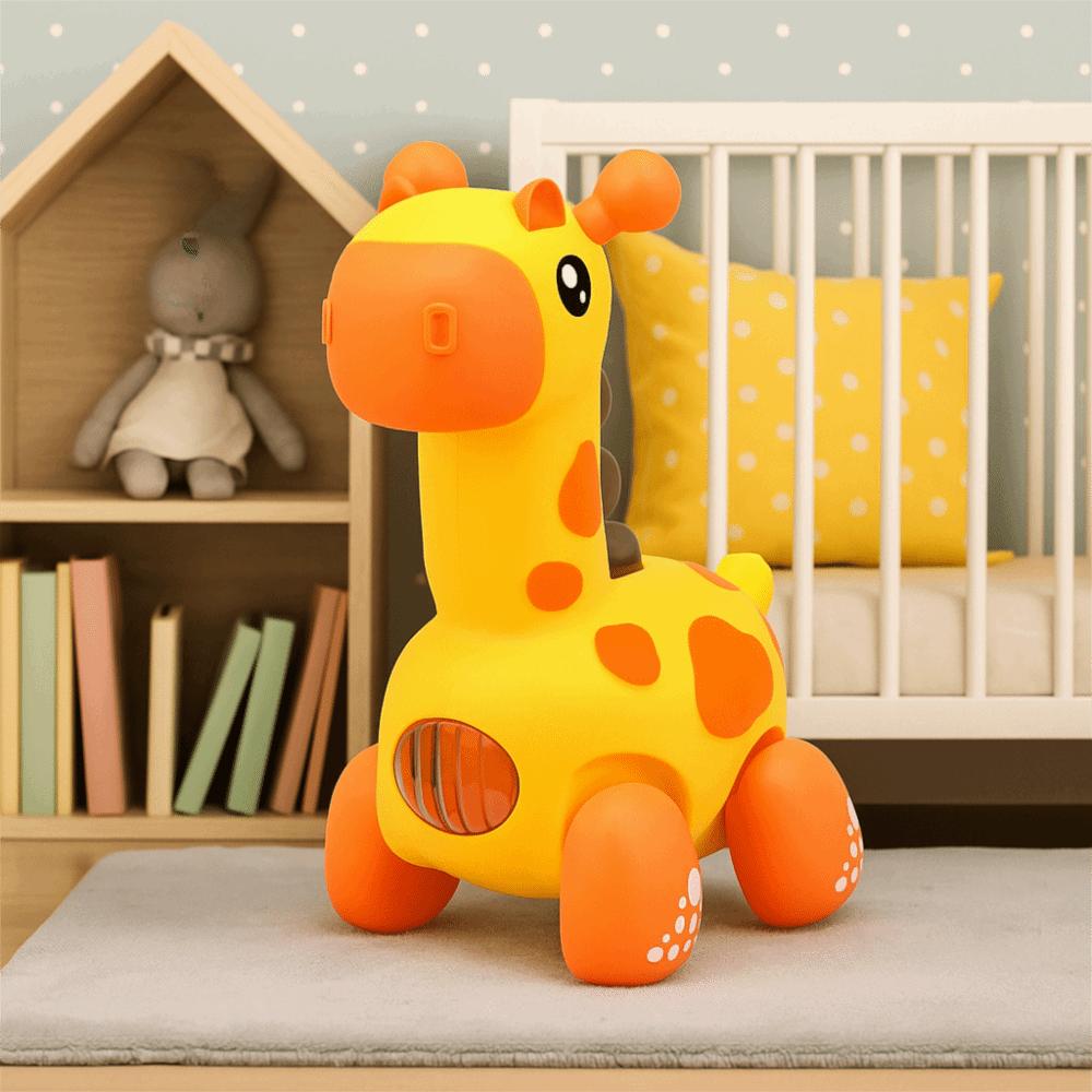 Crawling Toys Sound and Light Giraffe Toys with Leash Plastic Animals Toys Electric Cartoon Electric Doll Early Education