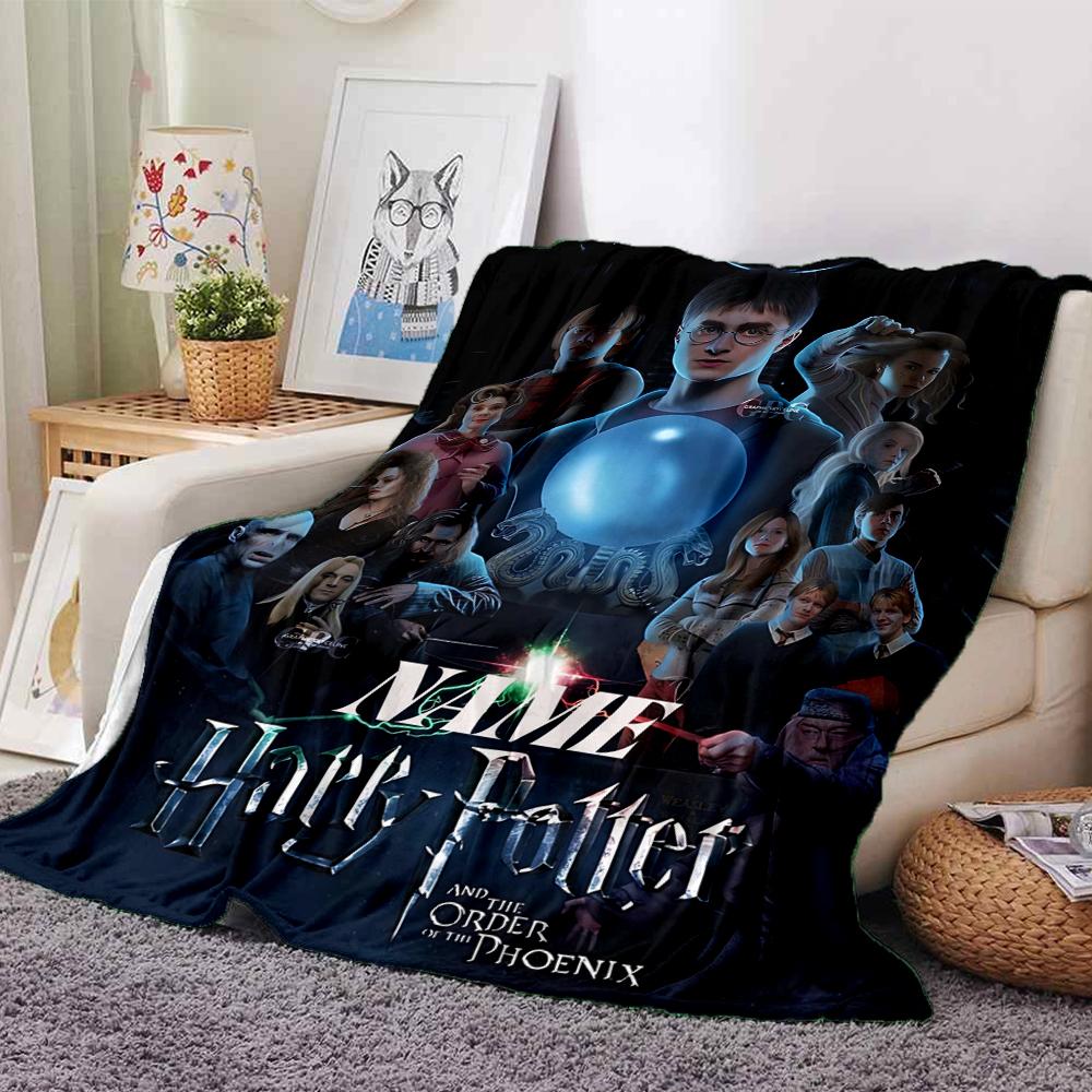 Custom Name Harry Potter Adventure blanket for Couch & Bed, Plush Cozy Fuzzy Blanket Super Soft & Warm Blankets for Fall and Winter. 090863