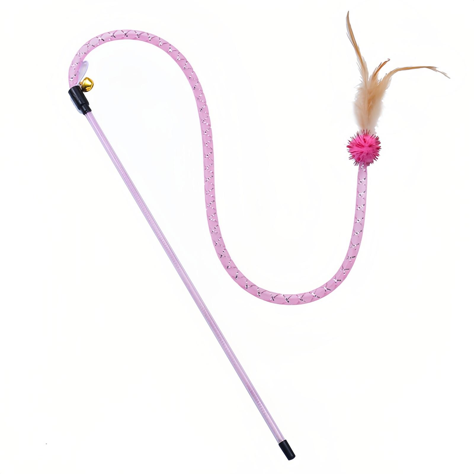 

IUHKBH Wands, 3 Colors Mesh Tube Teaser Toys Cute Wand Interactive Toy Safe Stuff for All Breed Sizes One Size розовый