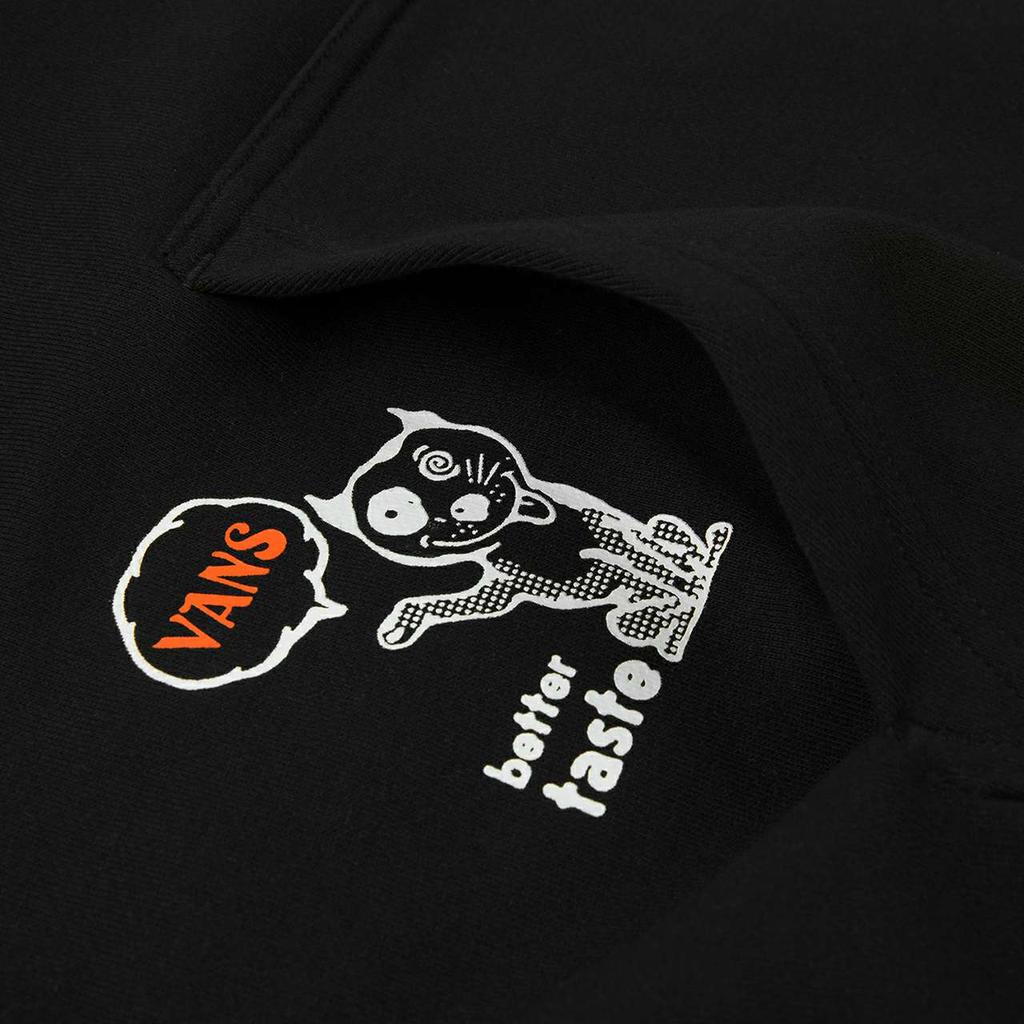 Vans Fun Pattern Print Crew Neck Sweatshirt Unisex Tops Black VN0A54OLBLK