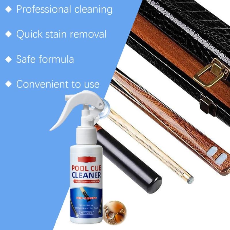 Billiards Cue Cleaner Powerful Stain Removal Sprays Billiards Cue Shaft Treatments AntiCracking Pool Cue Shaft Care Tool