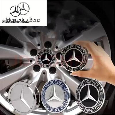 C200 E300 Hot 2026 For Benz 4pcs 60MM Car Wheel Center Hub Caps Cover Decorate Accessories For MERCEDES BENZ AMG W204 W126 W205