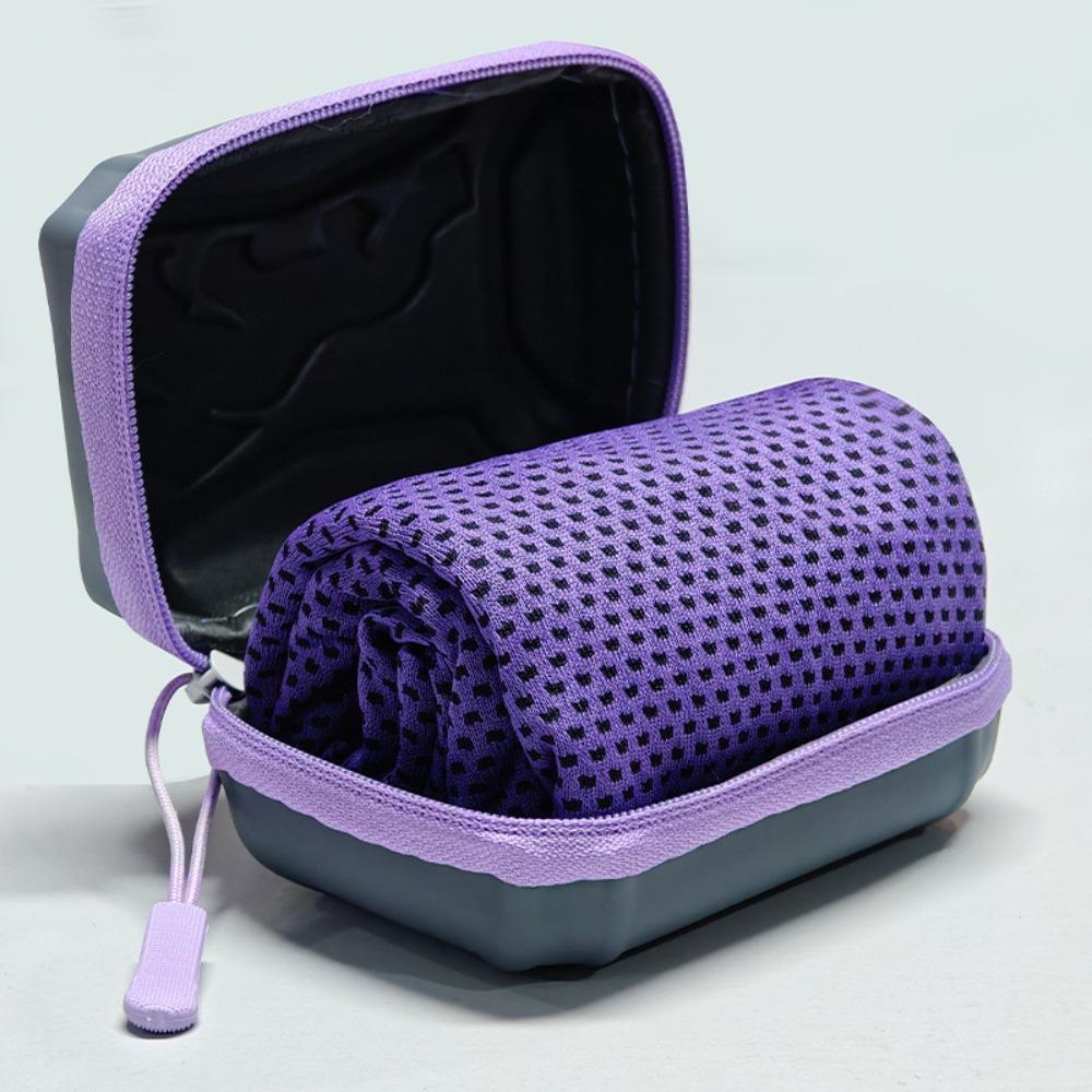 Portable Polyester Cooling Towel EVA Case Absorbent Quick Dry Towel Microfiber Ice Towel Outdoor
