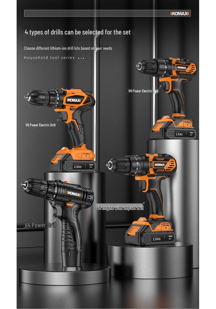 Multifunctional Electrician Repair Kit with Impact Drill
