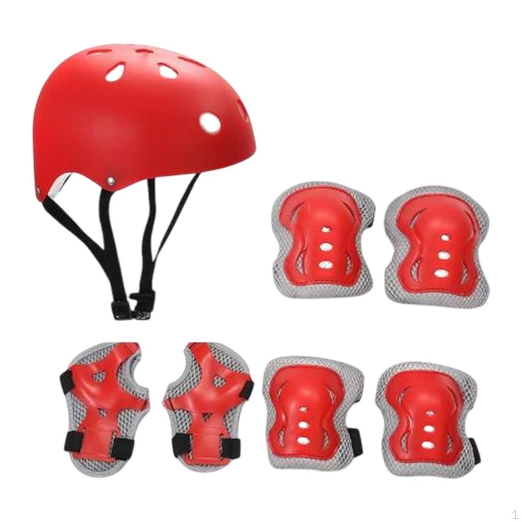 Kids Bike Helmet Set Ventilation for Skateboarding Outdoor Sports Boys Girls