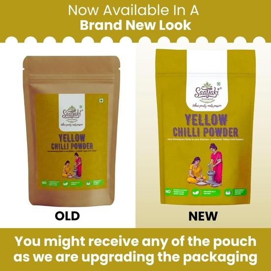 Saatyaki Naturals Organic Himalayan Yellow Chilli Powder - 800gm | Pure, Freshly Grounded Spice for Cooking, Non-GMO, Gluten-Free