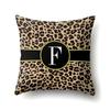 Polyester Pillow Case Leopard Print Decoration Home 26 English Letter Printing Pillow Case
