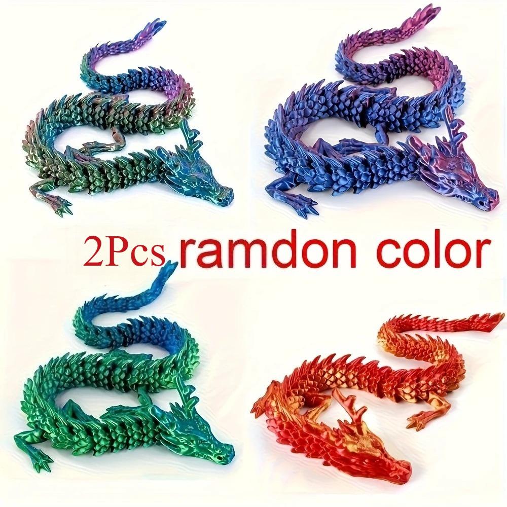 3D Printing Dragon Toy Chinese Dragon Joint Rotated Colorful Handicrafts Desktop Ornaments For Children'S Decoration Gift Toys