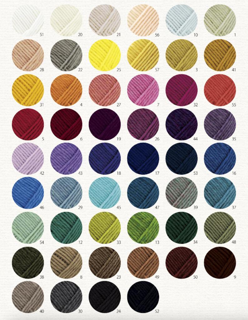 Hamanaka Amelie Medium 2261 Set Yarn, Weight, Col. 47, Blue, 40g, Approx. 110m, 5-Ball Set,