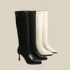 Damen-Pumps mit spitz zulaufender Spitze und dünnem Absatz 8 cm Neue Winter-Stiefel mit hohem Absatz bis unter das Knie Größe 44
