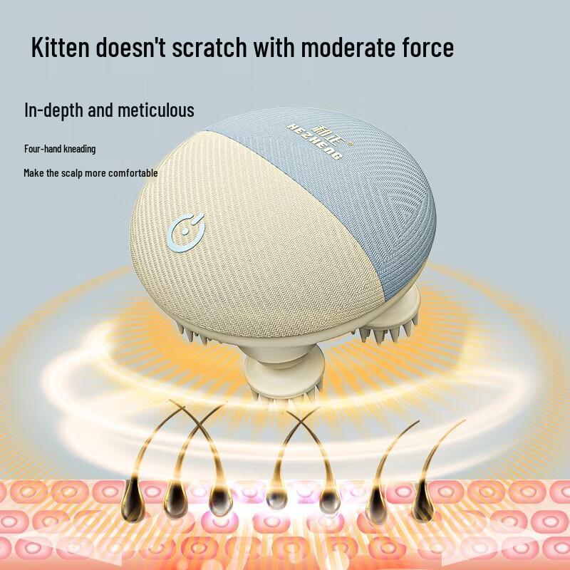 HEZHENG Electric Cat Paw Scalp Massager CN Plug (adapter Included)