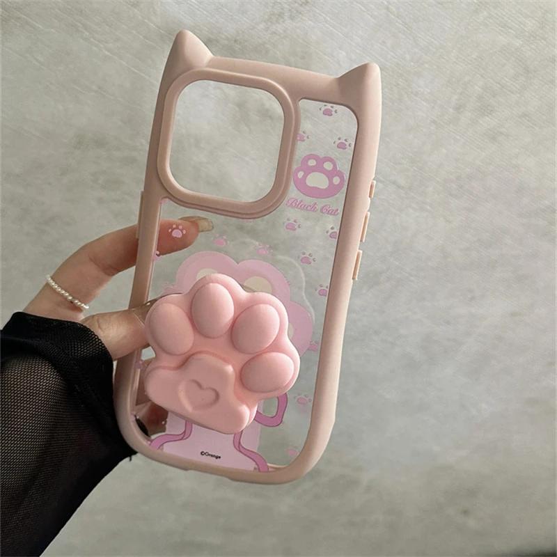 Roztomilý 3D držák Griptok ve tvaru kočičí tlapky, Držák na telefon, Podpora s prstovým kroužkem Pro iPhone Samsung Sklopný Griptok držák Univerzální příslušenství