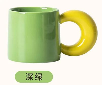 Contrasting Ceramic Mugs Personality Couple Coffee Mug Water Cup Breakfast Cups Milk Cup Milk Tea Cup Tea Mug Juice Glasses