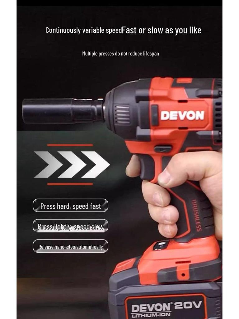 Dayou 5733 Electric Wrench - 350 Large Torque, Lithium Battery, Auto Repair Tire Impact Tool