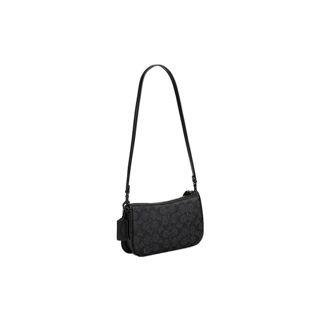 Coach Penn 21 Classica Monogramma Chiusura a Zip Scomparto per Carte PVC Borsa a Spalla da Sotto Braccio Piccola Borse da Donna Nero CQ766-MWO1U
