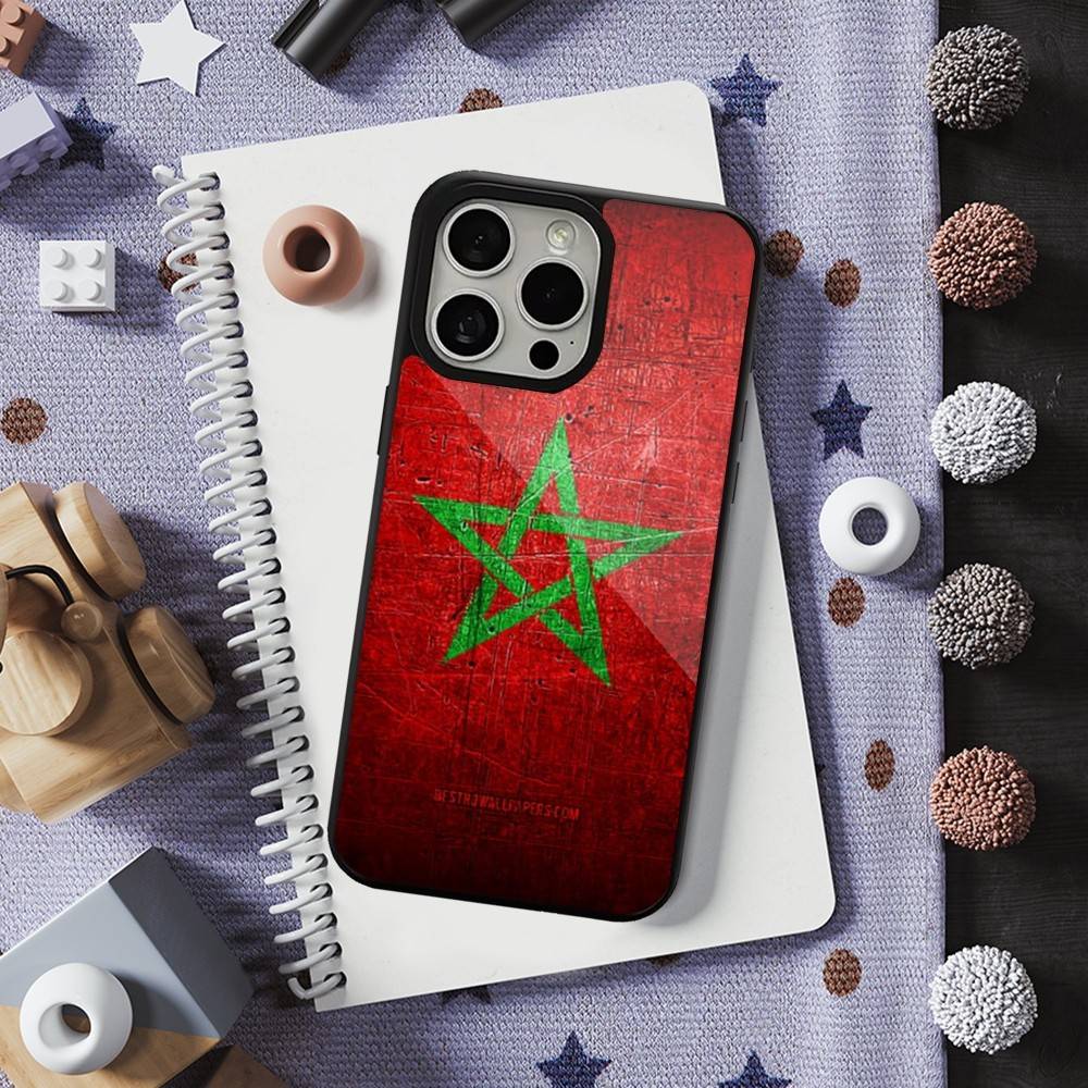 Flag Art M-Morocco Case For iPhone Mini,13,15,Pro,Max,For Magsafe,17,14,Plus,12,11,16,Magnetic Wireless Charging