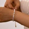 Personalized Imitation Pearl Fake Pearl Stainless Steel Fashion Gold Bracelet Necklace Women