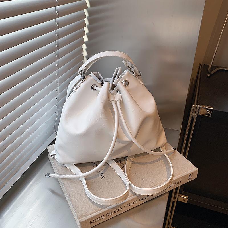 Casual Simple Women's Backpack Spring and Summer New Large Capacity Temperament Shoulder Bag Fashionable Niche Shopping Bag