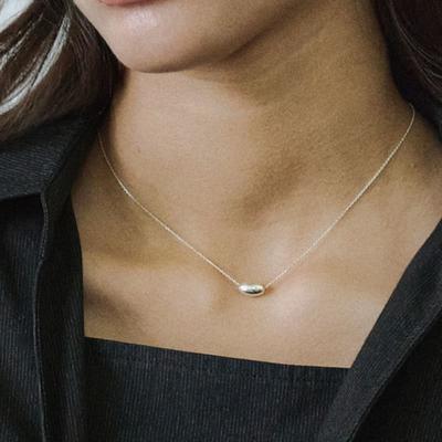 Ihr OVAL PENDANT NECKLACE / 925 SILVER