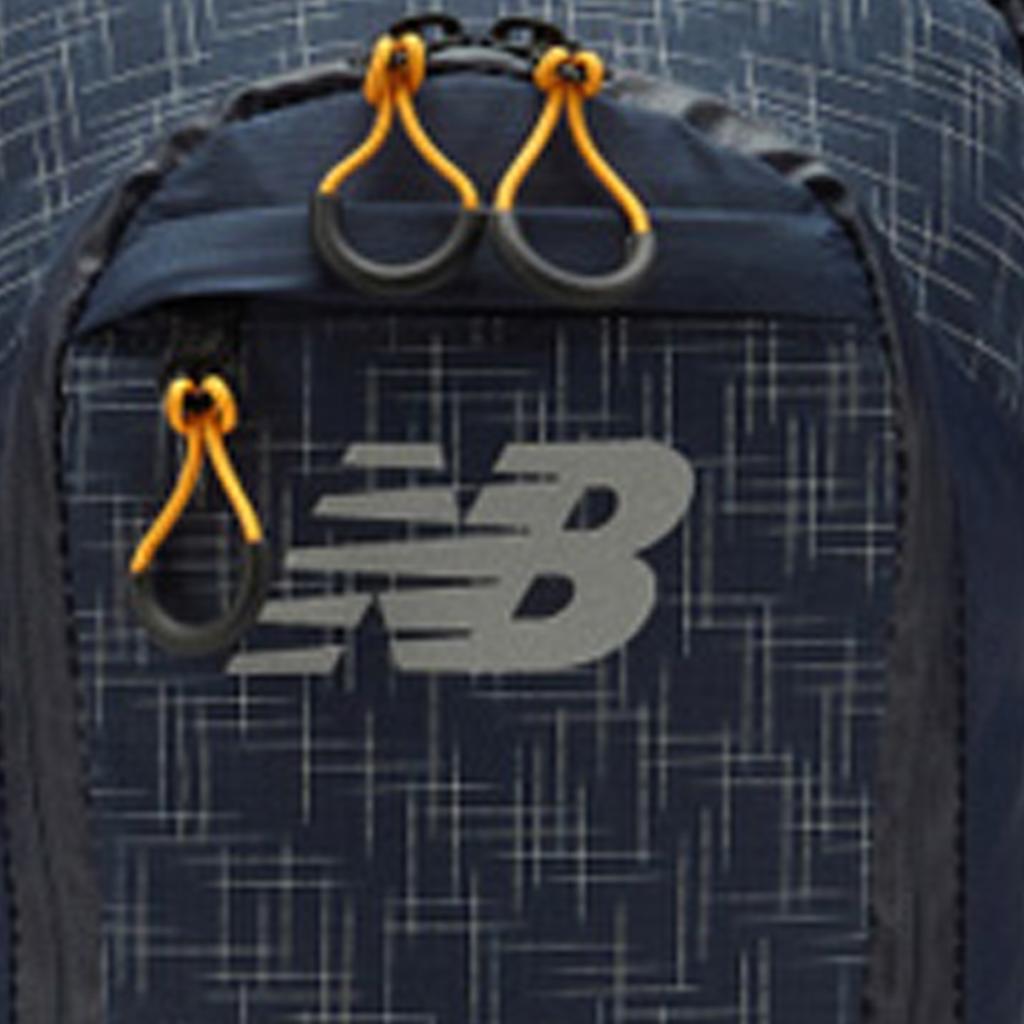 New New Balance Fabric Student Backpack Laptop Bag Sports Backpack Unisex Black LAB13133-NGO
