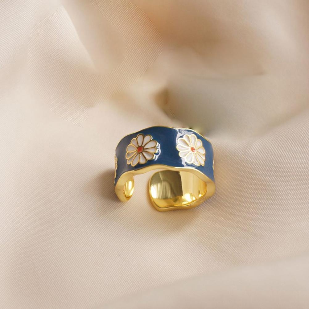 Open Ring Adjustable Daisy Flower Unisex Gift To Lovers Friends