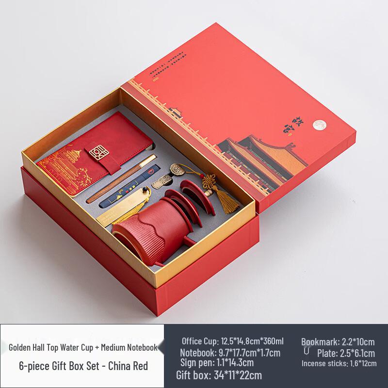 Forbidden City Cultural Ceramic Office Cup Gift Set