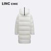 Jinyujie Women's Loose Fit Mid-Length 90% Goose Down Puffer Jacket