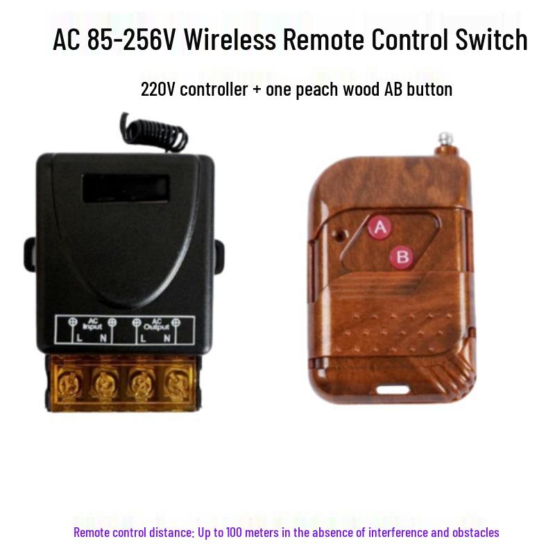 220V 30A Wireless Remote Control Switch for Water Pump, Motor, Range Hood, Exhaust Fan, and Sprayer.
