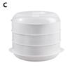 Plastic Steamer Microwave Oven Round Steamer With Lid Cookware Steamer Household Steamed Buns Kitchen Cooking Tools