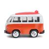 1:36 Cartoon Q-version Bus Children's Toy Car Alloy Sound Light Pull Back Model Miniature Collection Gift
