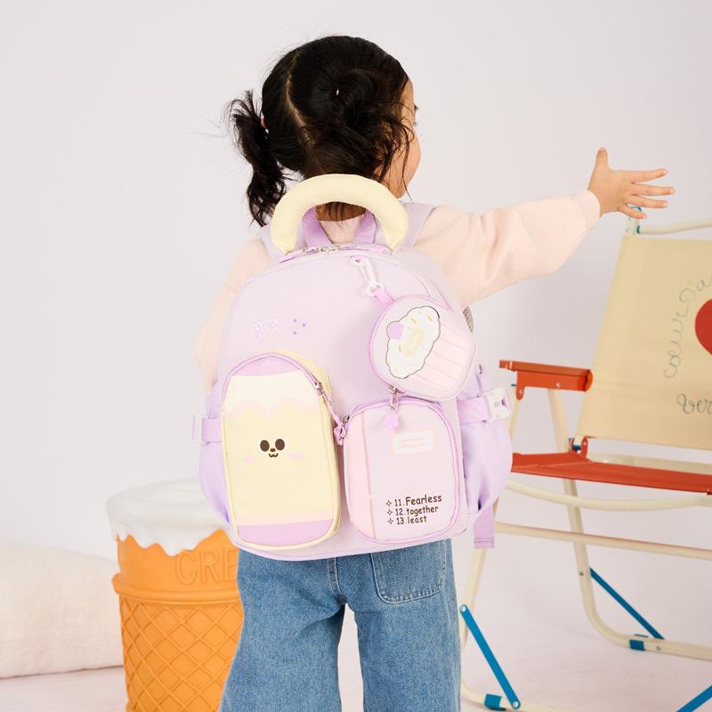 Zaino per l'asilo con cartoni animati carini per bambini e bambine, zaino leggero per bambini per le uscite