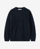 BLOND9 Crew Neck Rib Knit Sweater_Navy
