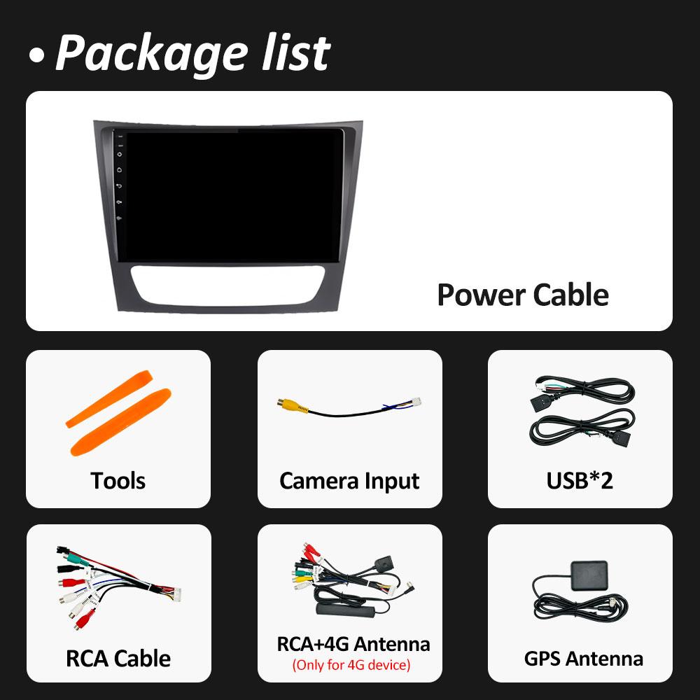 For Mercedes Benz E-class W211 2002 2003 2004 - 2008 GPS Navigation Wireless Carplay DSP Stereo Autoradio QLED IPS Screen WIFI