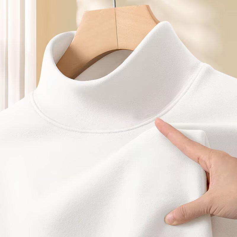 2025 Men's Double-Sided German Velvet Base Layer Shirt: Winter Thickened, Fleece-Lined Long-Sleeve for Warmth in Autumn.