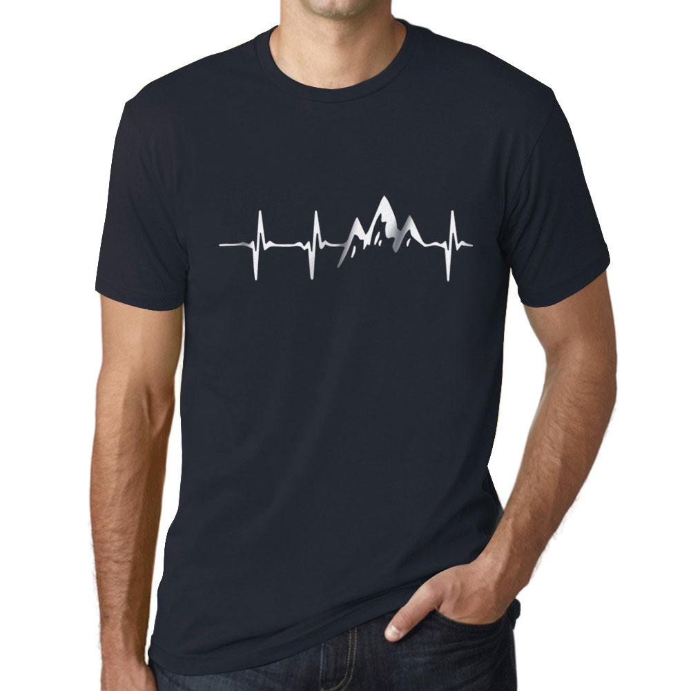 Ultrabasic Homme T-shirt Graphique Rythme Cardiaque De Montagne