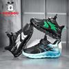 Babu bean boys' sports shoes 2025 autumn new running shoes leather surface waterproof, non-slip and shock-absorbing children's casual shoes