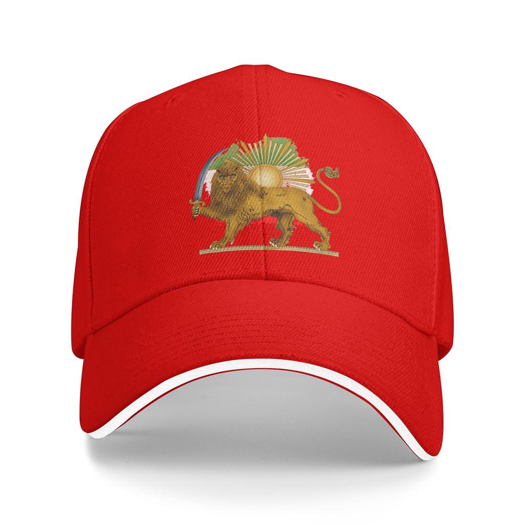 Summer Casual Baseball Cap Persian Lion And Sun Hiking Fishing Trucker Hat For Couple Women Sun y2k Funny Baseball Caps